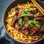 Savory Slow Cooker Korean Beef Noodles Recipe for Cozy Nights First Image