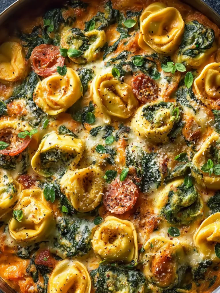 Irresistible Creamy Spinach Tortellini Bake First Image