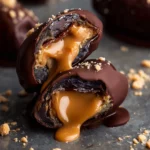 Chocolate Covered Snickers Stuffed Dates Recipe First Image