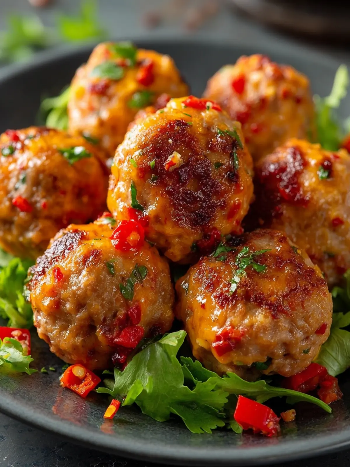 Spicy Rotel Cream Cheese Sausage Balls First Image