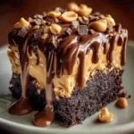 Chocolate Peanut Butter Poke Cake First Image