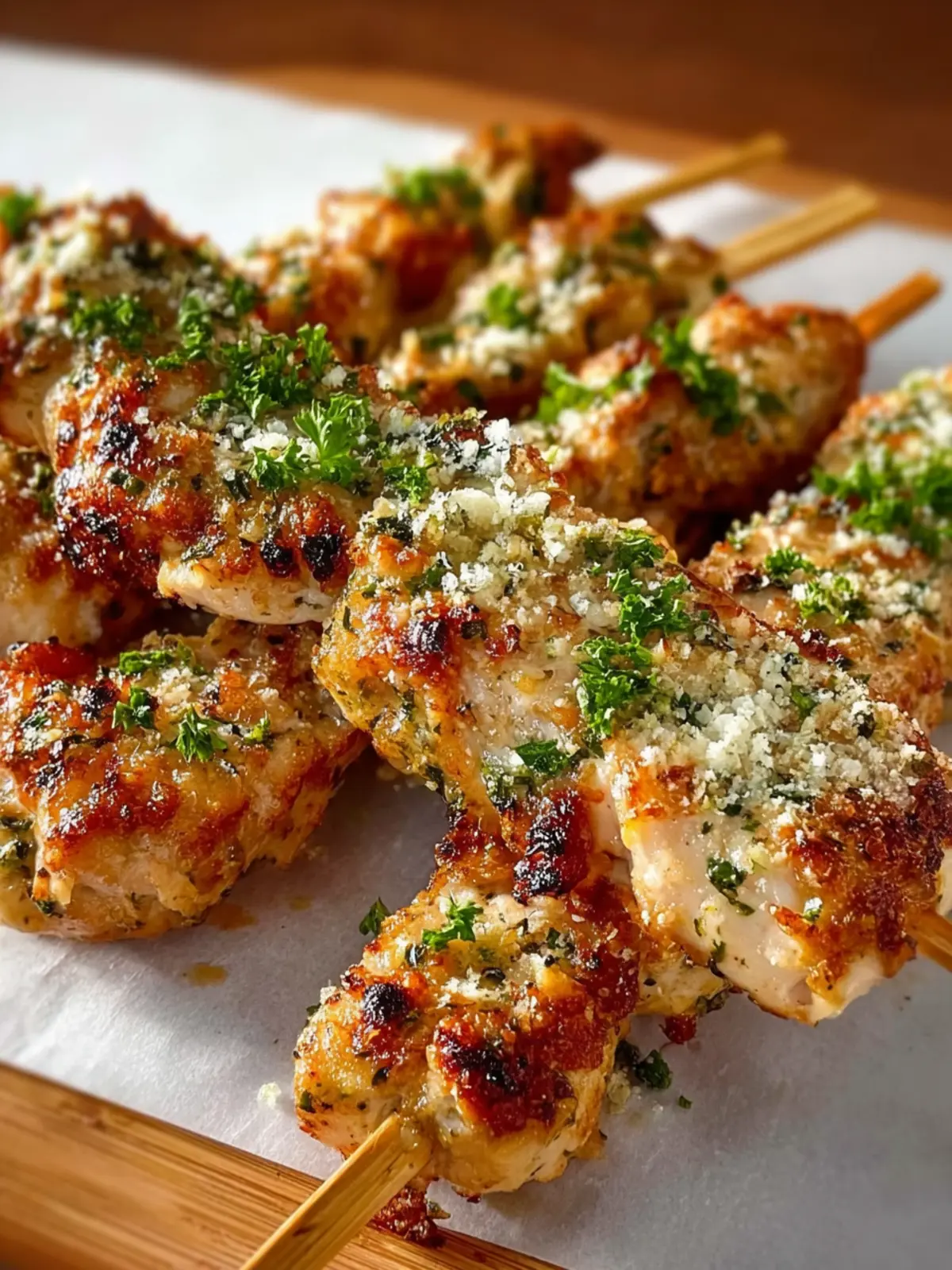 Ranch Garlic Parmesan Chicken Skewers First Image