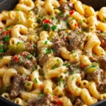 Philly Cheesesteak Pasta First Image