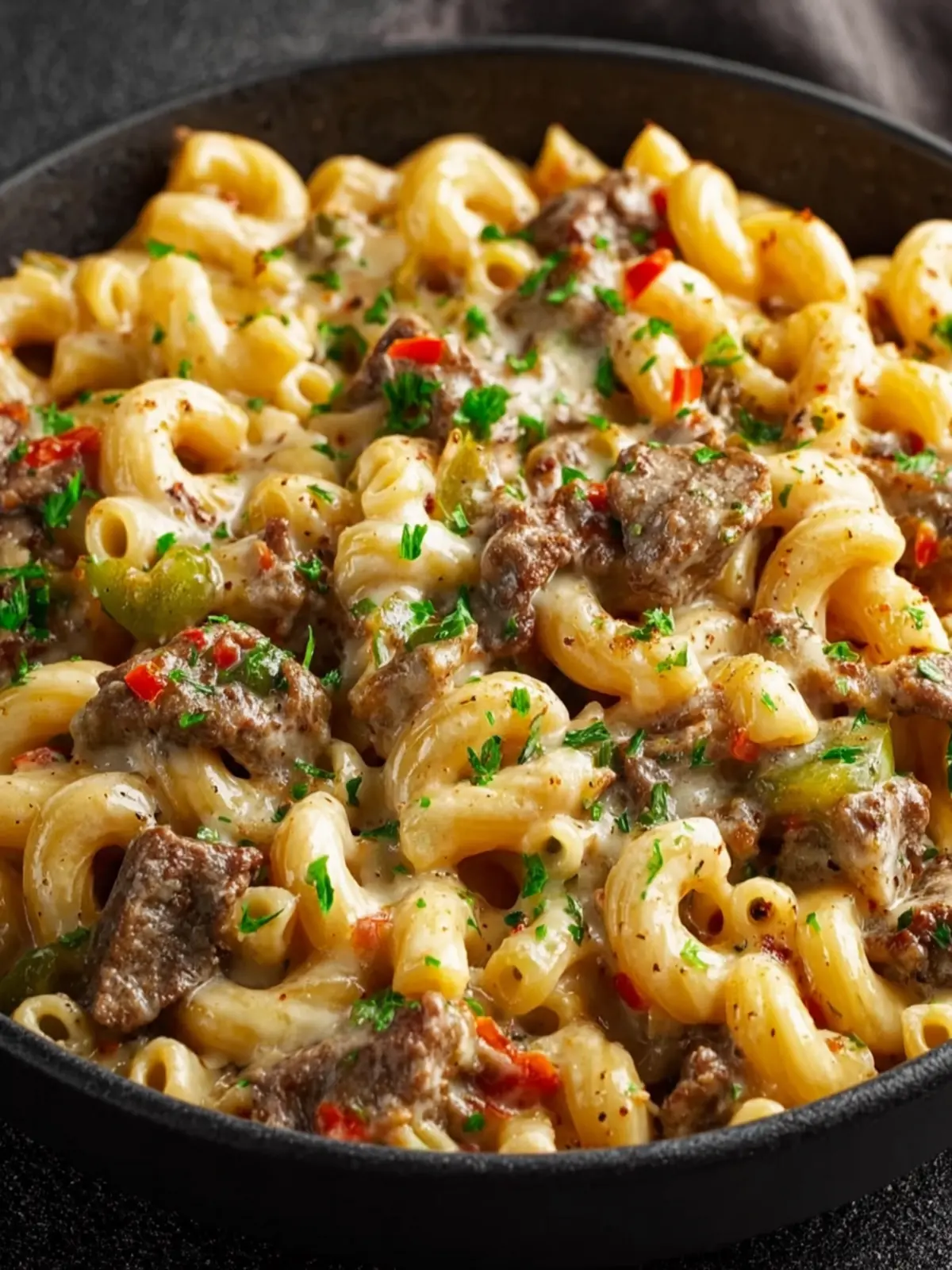 Philly Cheesesteak Pasta First Image