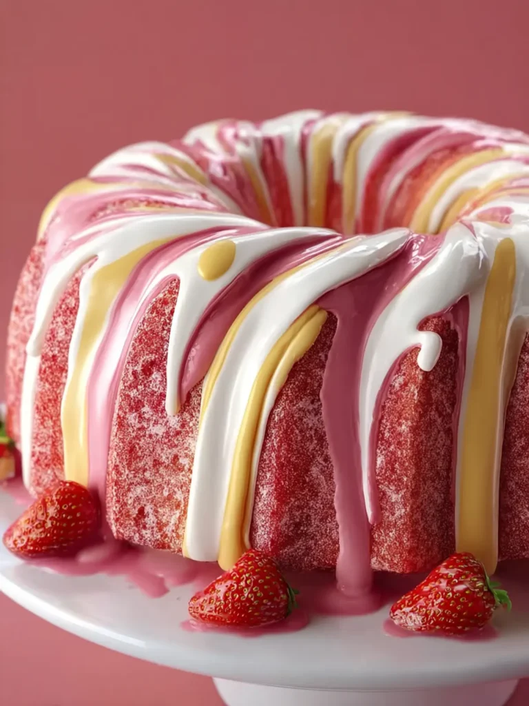 Strawberry Milkshake Pound Cake First Image