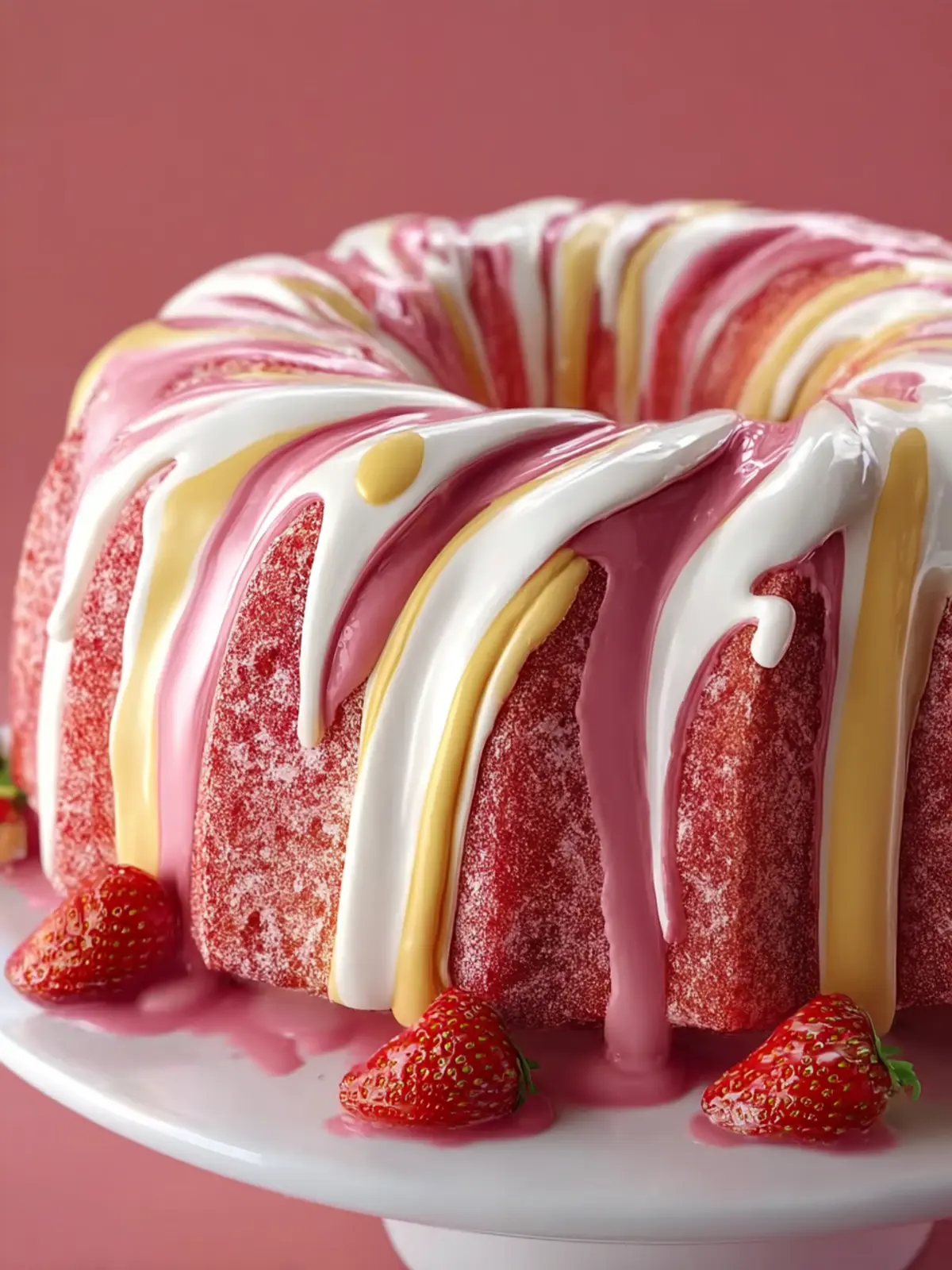 Strawberry Milkshake Pound Cake First Image