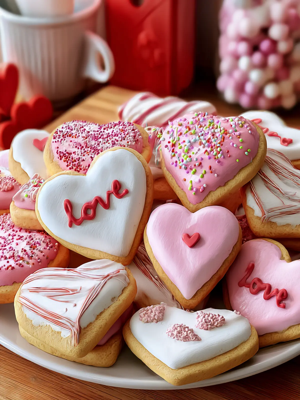 Delightful Valentine Cookies Decorated with Love First Image
