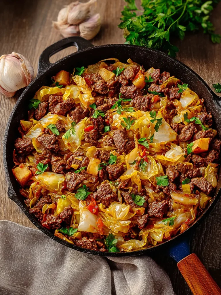 Savory Beef and Cabbage Skillet: A Cozy Weeknight Meal First Image