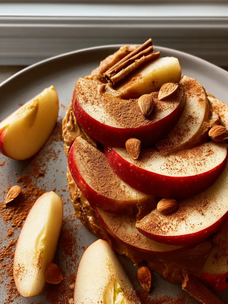 Delicious Apple Slices with Almond Butter & Cinnamon Recipe First Image
