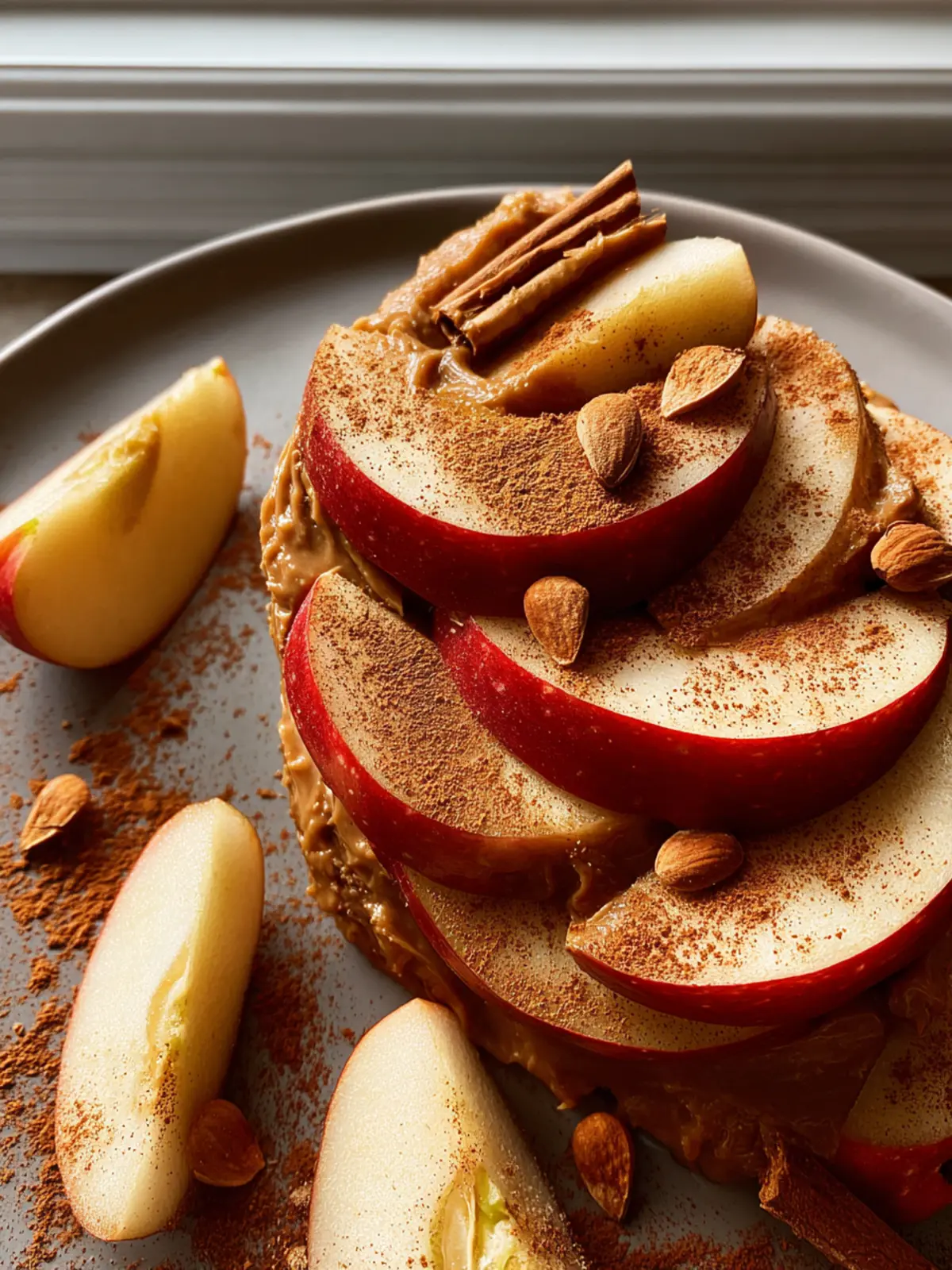 Delicious Apple Slices with Almond Butter & Cinnamon Recipe First Image