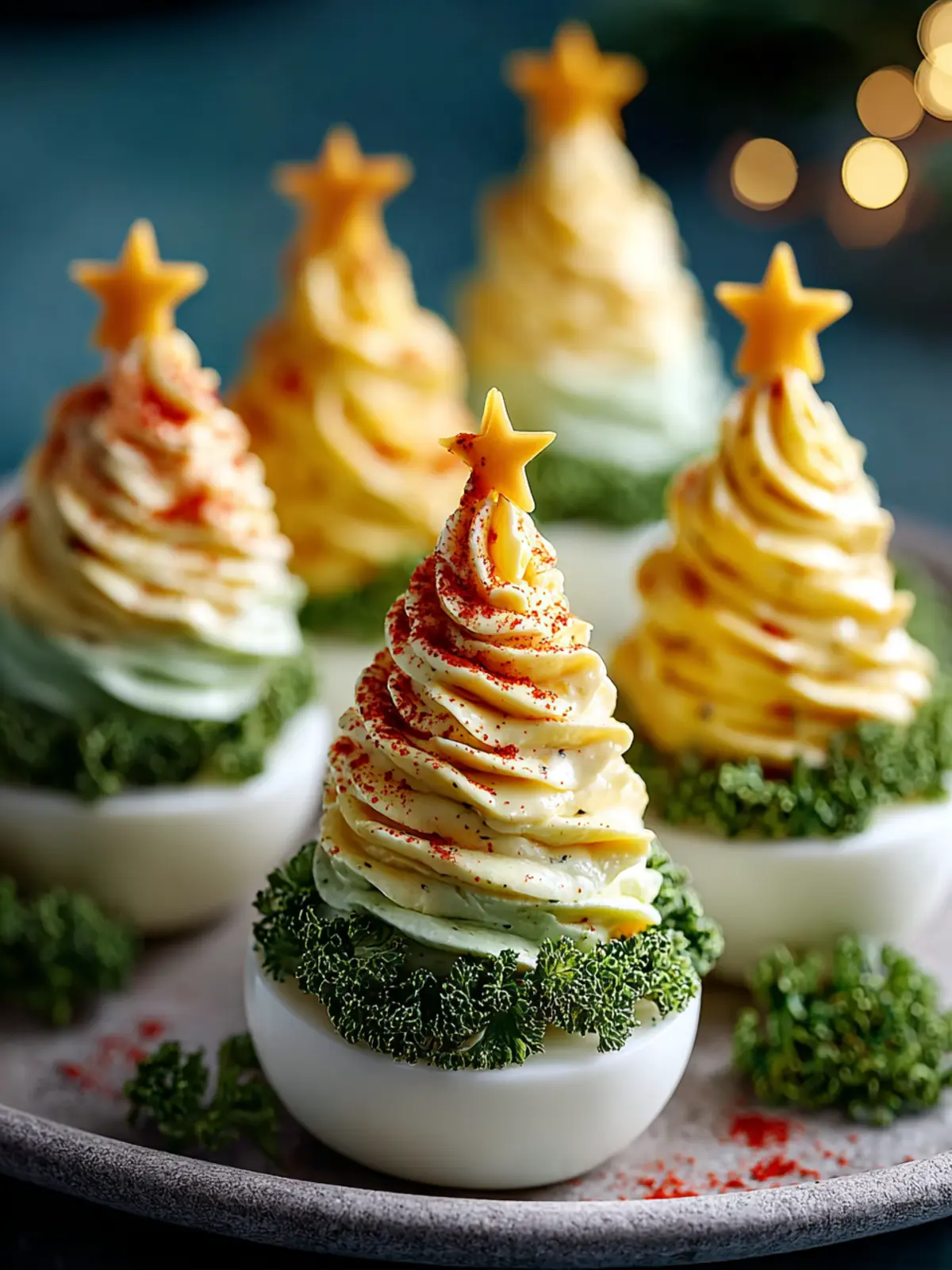 Deviled Egg Christmas Trees First Image