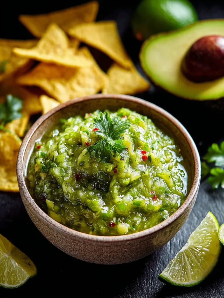 Zesty Tomatillo Avocado Salsa: A Flavorful Fiesta Treat First Image