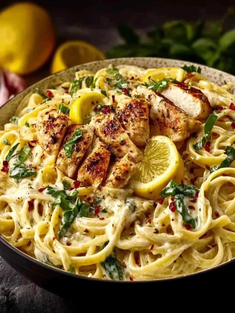 Creamy Lemon Chicken Pasta Recipe First Image