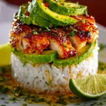 Honey Lime Chicken & Avocado Rice Stack First Image