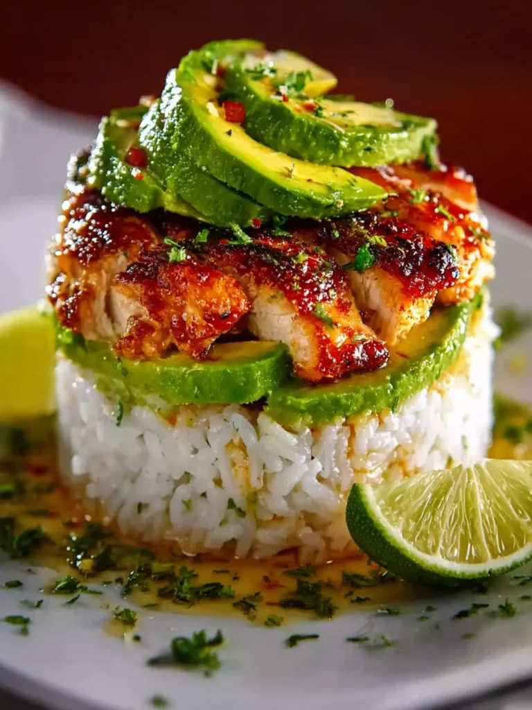 Honey Lime Chicken & Avocado Rice Stack First Image