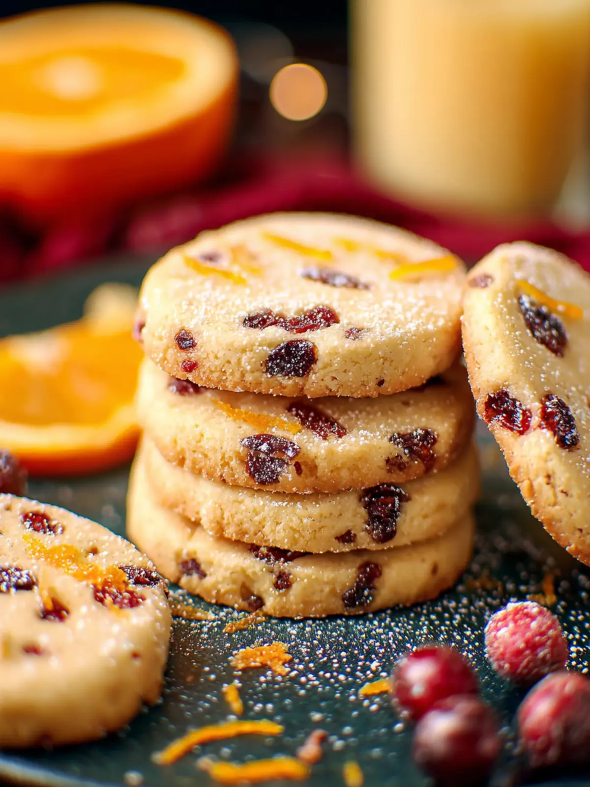Cranberry Orange Shortbread Cookies – A Festive Treat First Image