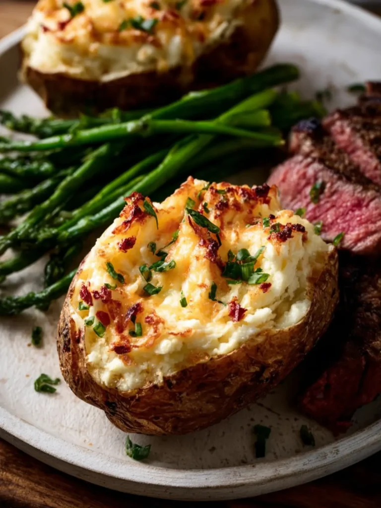 Cheesy Twice Baked Potatoes First Image