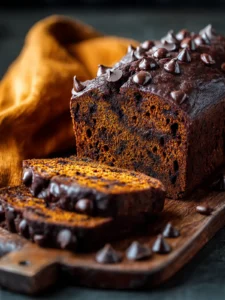 Irresistible Moist Chocolate Pumpkin Bread Recipe First Image