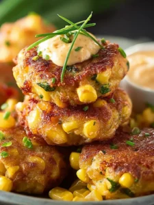 Sweet Corn Fritters with Chili Lime Aioli First Image