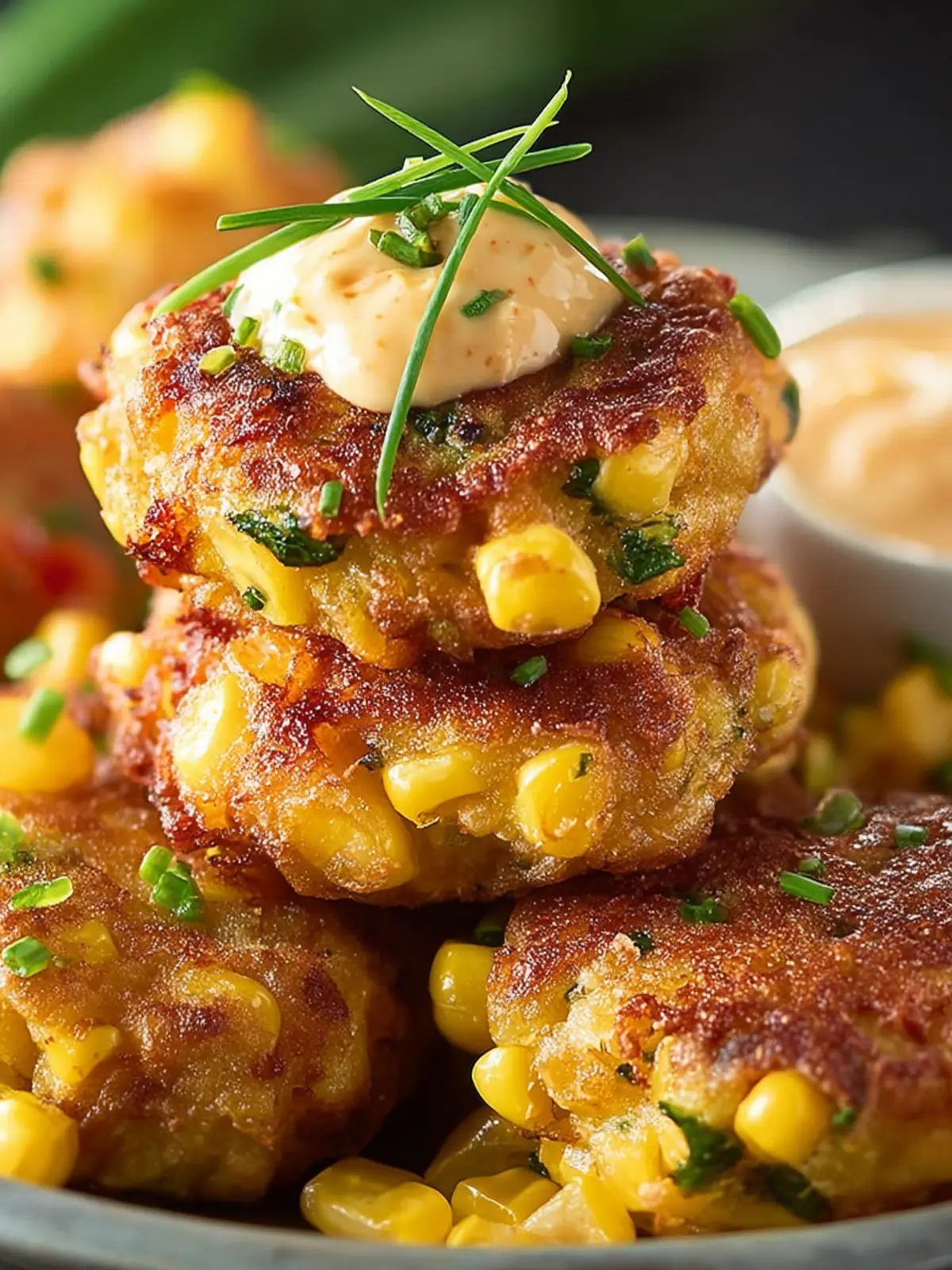 Sweet Corn Fritters with Chili Lime Aioli First Image