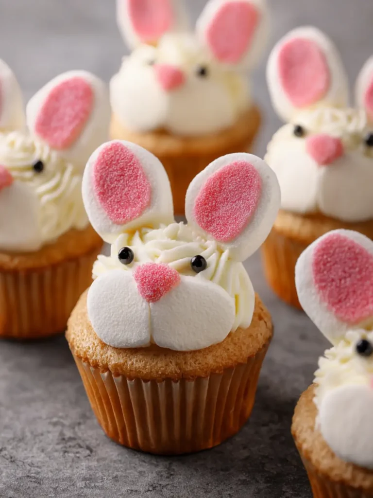 cute bunny cupcakes marshmallow ears First Image