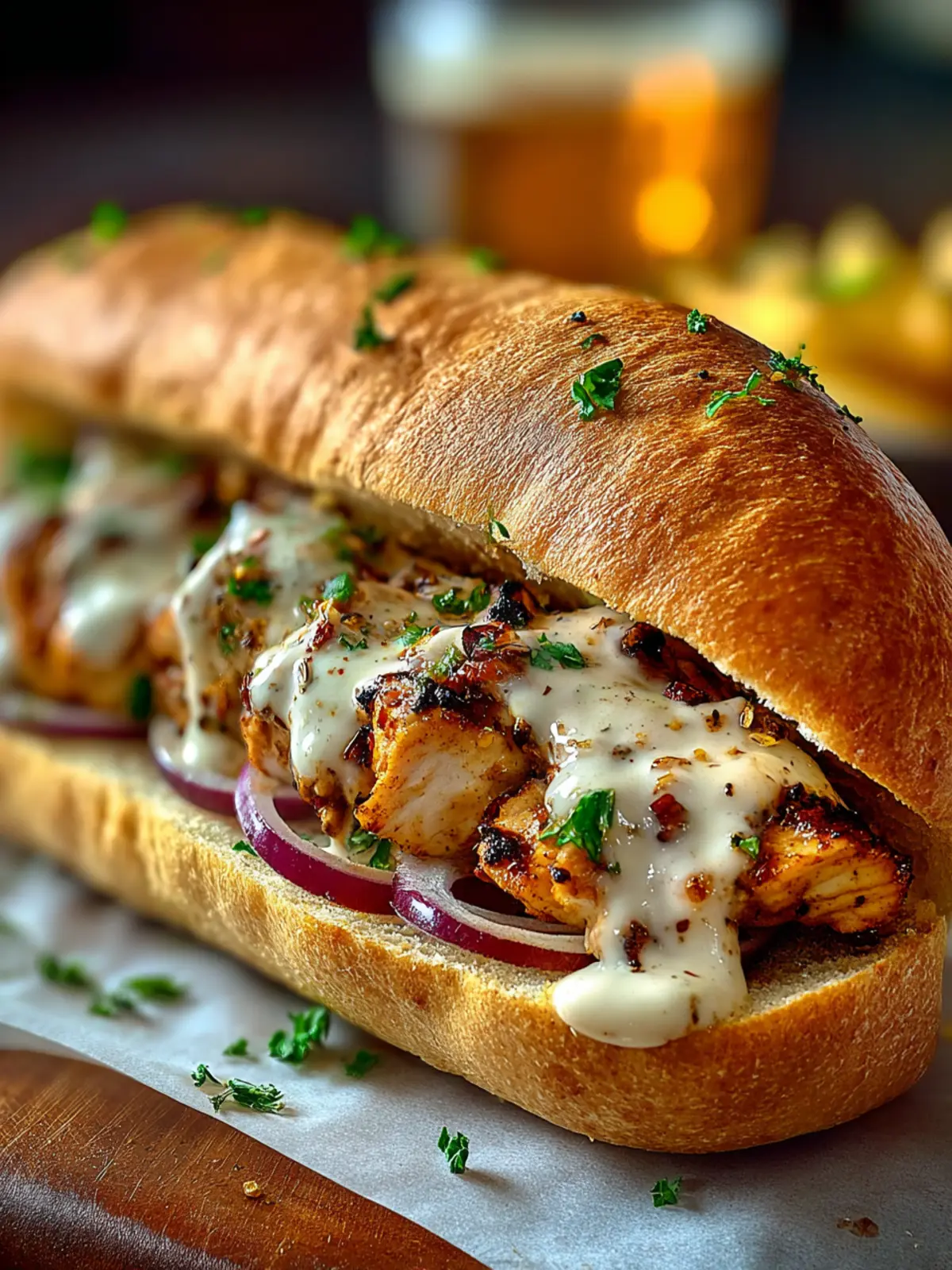 Irresistible White BBQ Chicken Subs Recipe for BBQ Lovers First Image