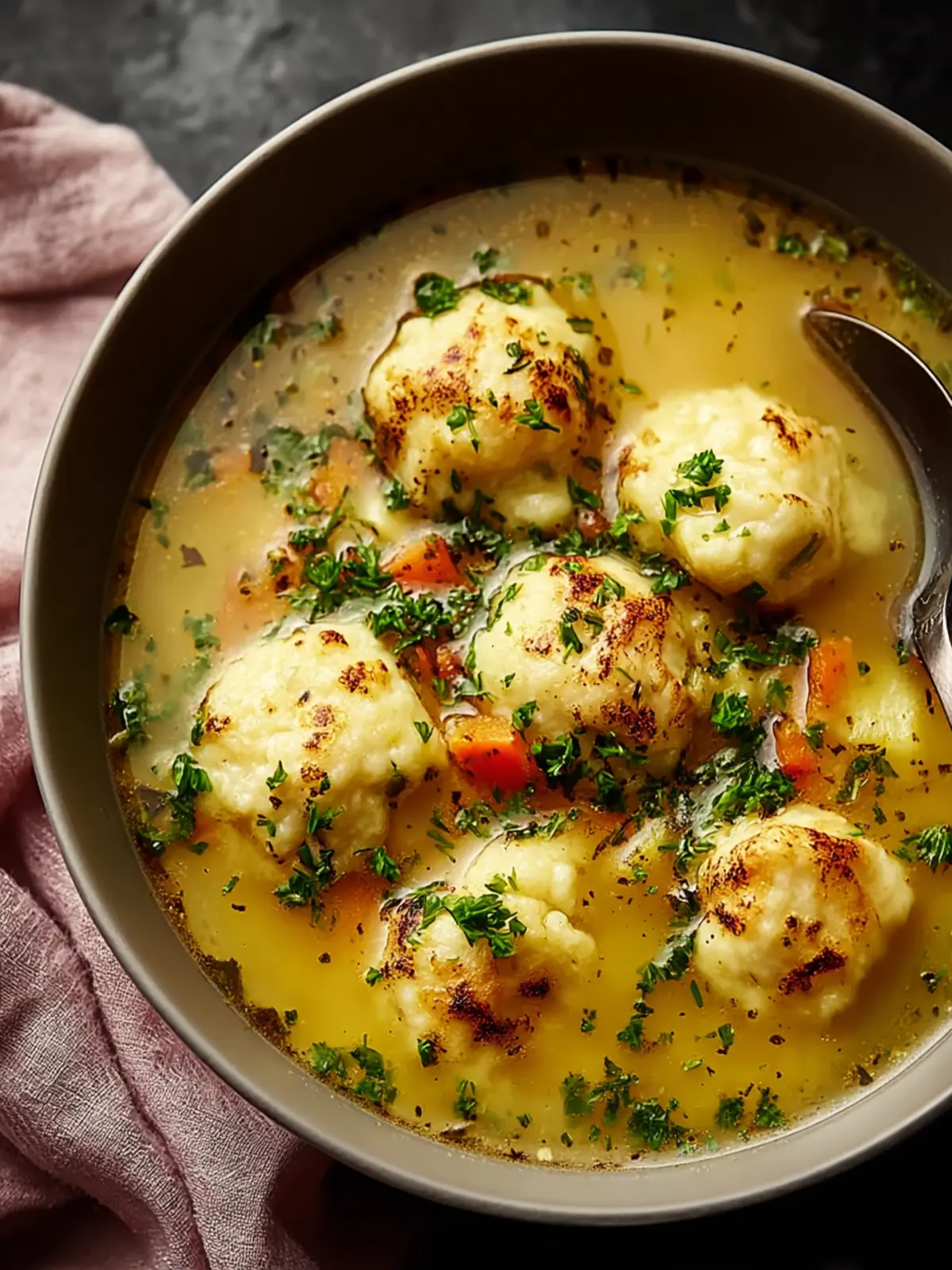 Simple German Potato Soup With Dumplings First Image
