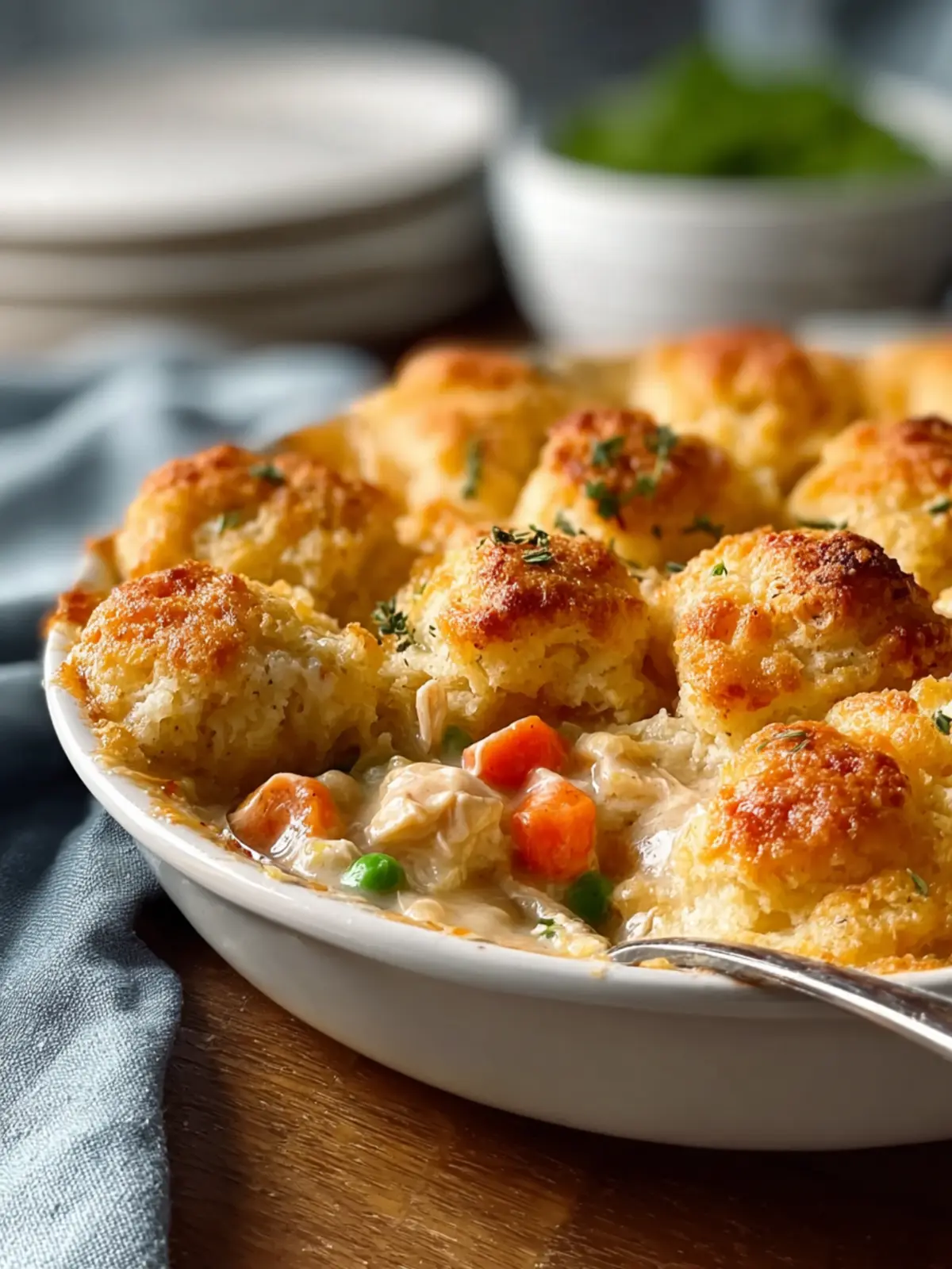 Easy Chicken Cobbler Dinner Casserole (Made with Red Lobster Biscuit Mix) First Image
