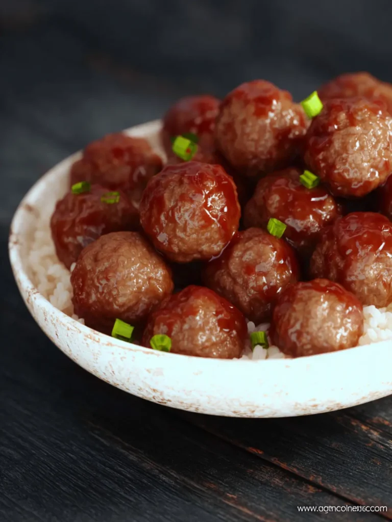Crockpot Sweet and Sour Meatballs First Image