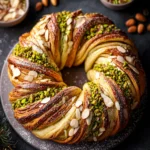 Irresistible Pistachio Almond Sweet Bread Wreath Recipe First Image
