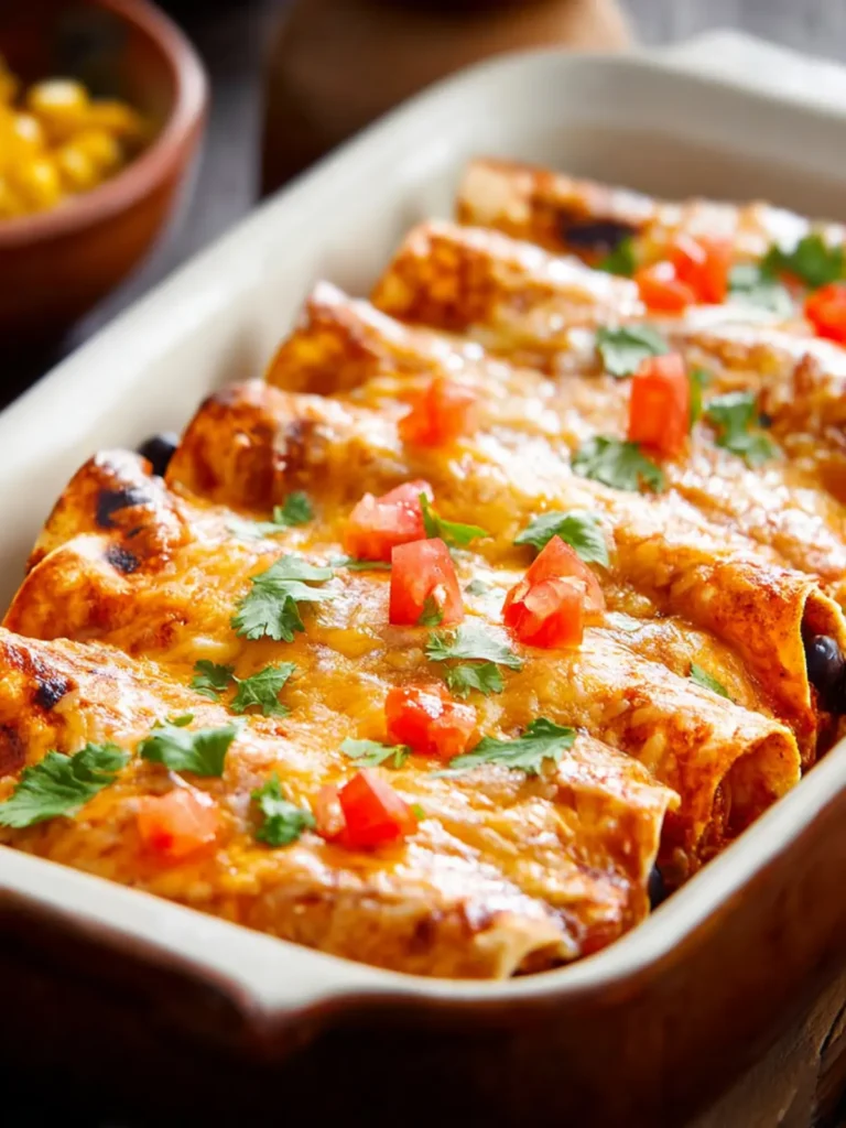 Sweet Potato, Corn, and Black Bean Enchiladas First Image
