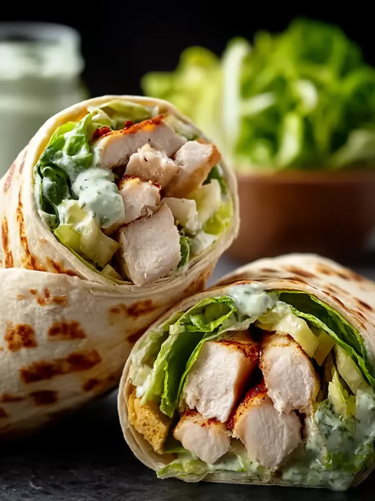 Savory Chicken Caesar Wraps First Image