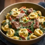 Creamy Tuscan Spinach Steak Bites Tortellini: A Cozy Italian-Inspired Dish First Image