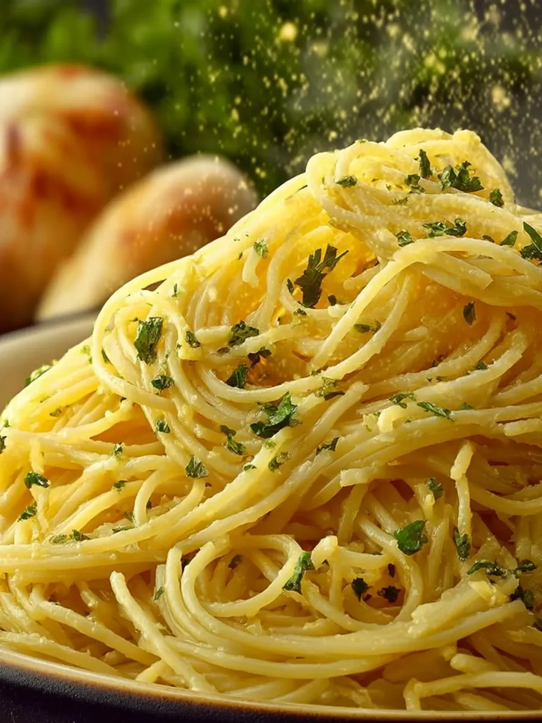 Angel Hair Pasta with Garlic and Herbs (Pasta Packet Copycat!) First Image